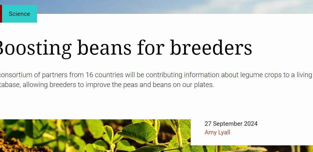 Consortium of 16 countries collaborates to enhance legume crops through a living database for breeders, improving peas and beans